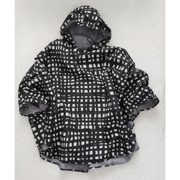 B.boutique Jackets & Blazers - B.boutique gray black reversible/packable poncho
